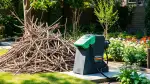 Gartenhäcksler im Einsatz