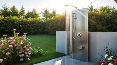 Outdoor-Dusche Edelstahl