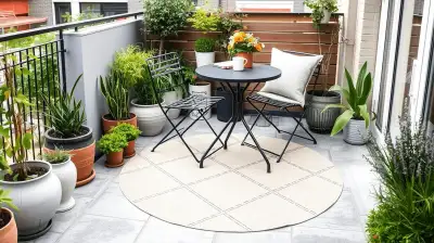 Wetterfeste Outdoor-Teppiche für kleine Stadtbalkone