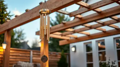 Harmonie im Garten durch Windspiele und Solarlampen