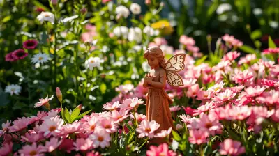 Bezaubernde Gartenfeen als magische Dekoration