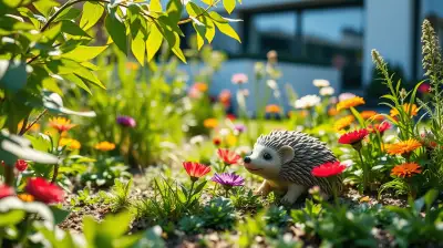 Keramikfiguren im Garten