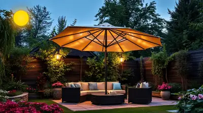 Sonnenschirme mit LED-Beleuchtung