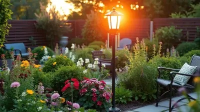 Solarlampen Garten mit Windspiel