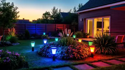 Farbenfrohe Lichtszenarien im Garten