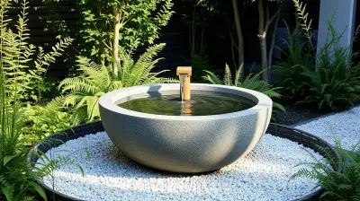 Skandinavische Wasserspiele im Garten