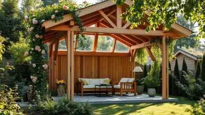 Holz-Pavillons im Garten