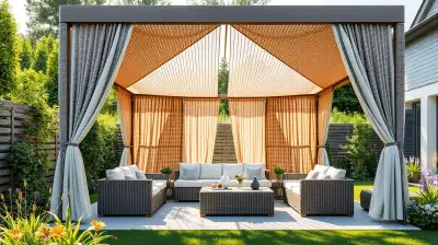 Rattan Pavillons für stilvolle Gärten