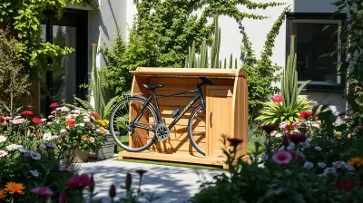 Fahrrad-Unterstand im Garten