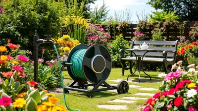 Professionelle Gartenschlauchführung