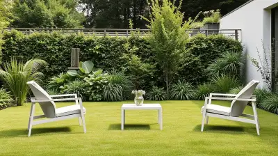 Minimalistische Loungemöbel für den Garten