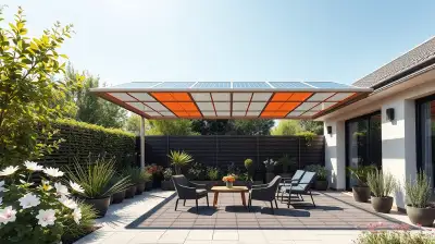 Terrassenüberdachung mit Solarmodulen