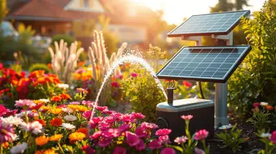 Solargetriebene Gartenbewässerung