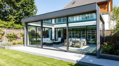 Terrassenüberdachung mit Schiebetüren