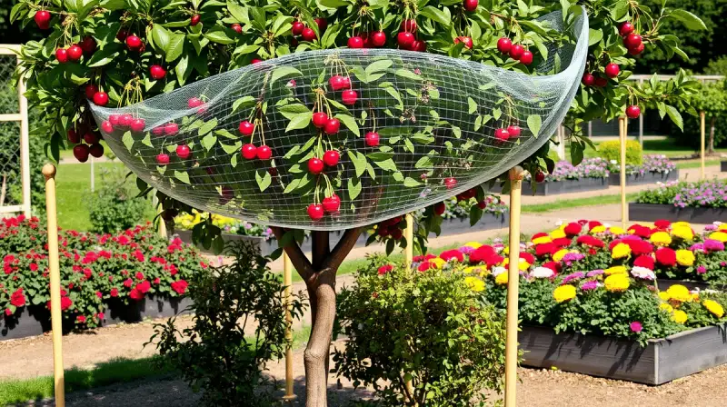 Vogelschutznetze im Garten