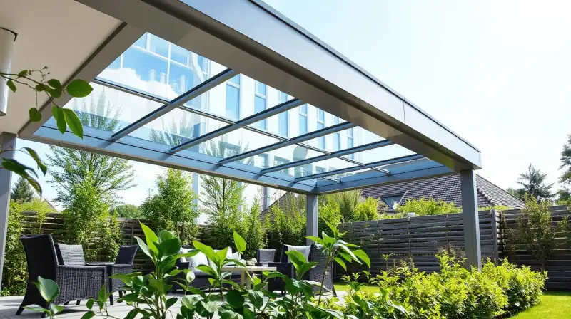 Terrassenüberdachung mit Glasdach