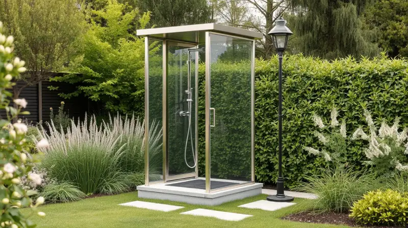 Ganzjährige Gartendusche für alle Jahreszeiten