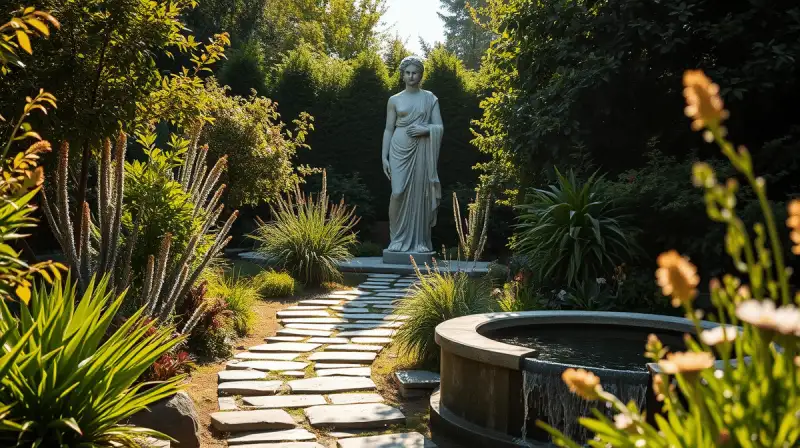 Große Steinfiguren als Gartenhighlights