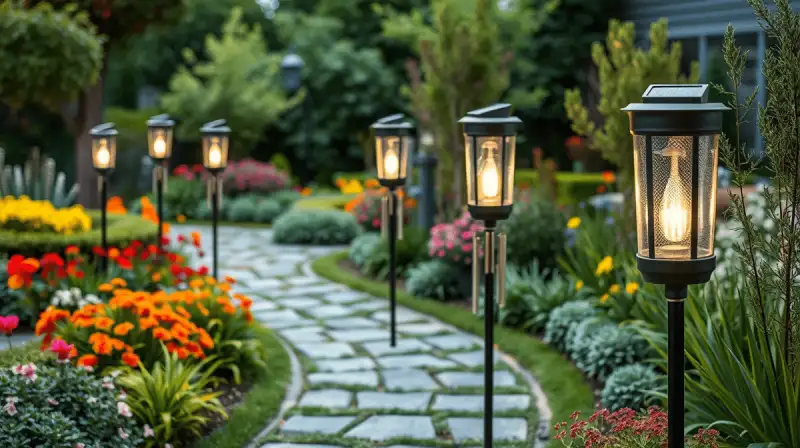 Garten-Solarlampen mit Windspielen