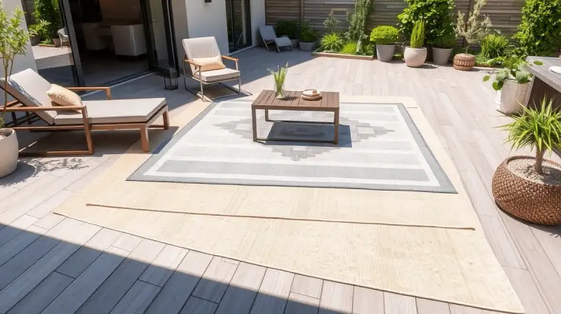 Kreative Layering-Techniken mit Outdoor-Teppichen