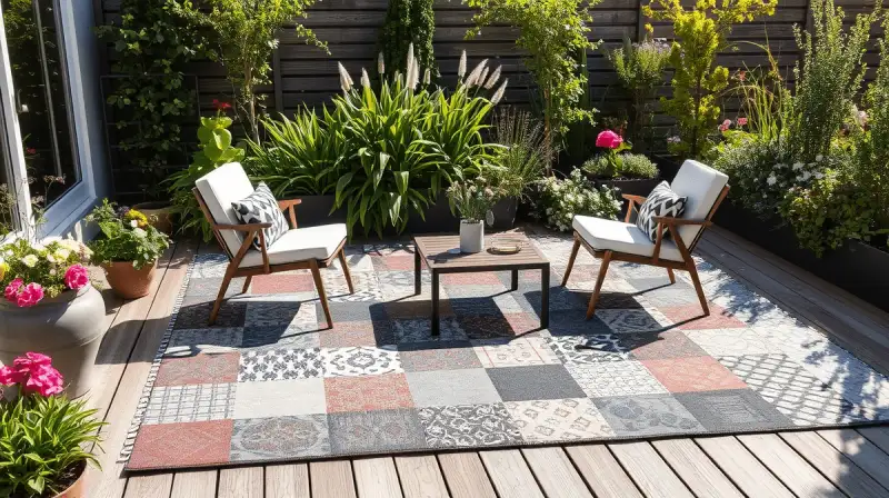 Outdoor-Teppiche im Mustermix