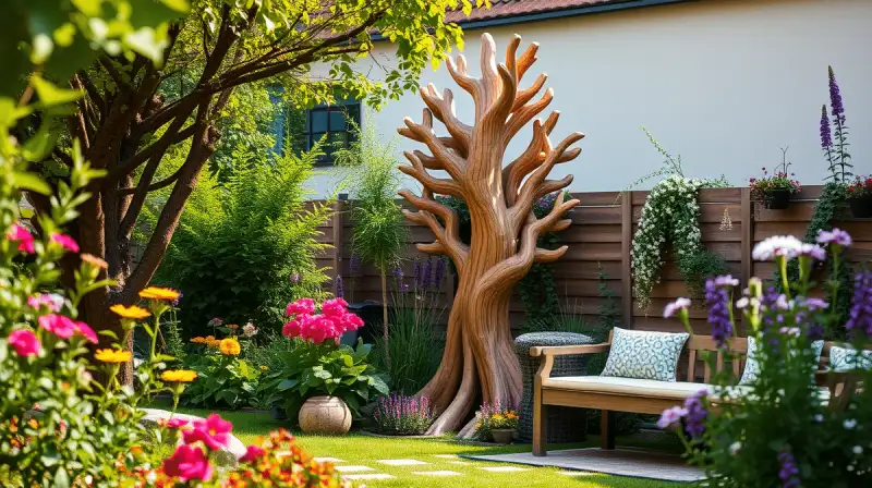 Naturinspirierte Gartenstecker