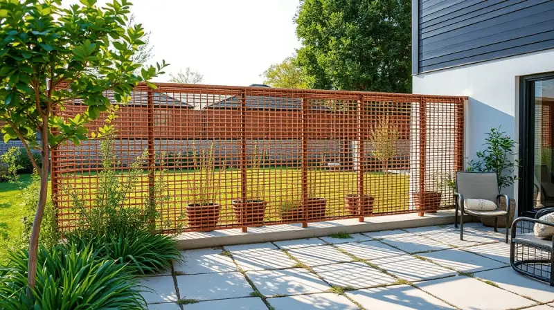 Rattan & Weide als Sichtschutz