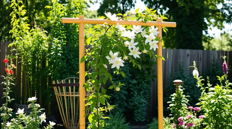 Naturmaterialien für Rankhilfen im Garten