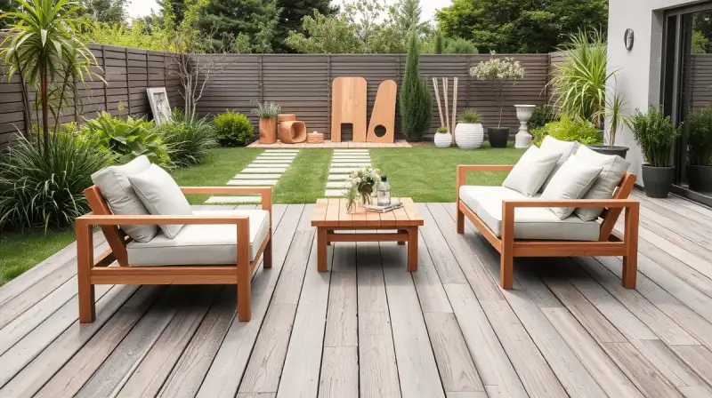 Skandinavischer Minimalismus im Garten