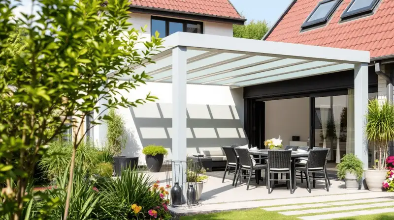Nachhaltige Terrassenüberdachungen aus Metall