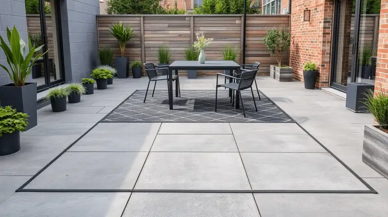Outdoor-Teppich Industrial: Rohe Ästhetik für den Garten