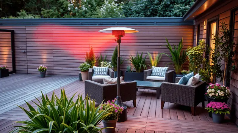 Energiesparende Heizstrahler für Outdoor-Bereiche