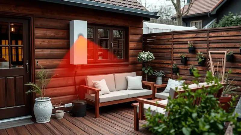 Infrarot Heizstrahler für winterfeste Gartenterrassen