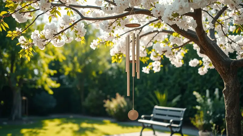 Naturharmonie durch Windspiele und Solarlampen