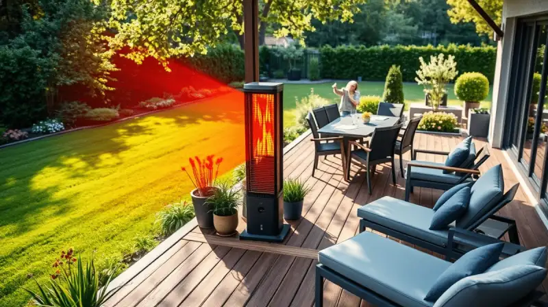 Infrarot-Heizstrahler für energieeffiziente Gartenwärme