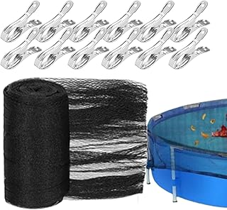 Poolabdeckung, Poolsicherheit mit 12 Clips, Wasserschutznetz, Sonnenschutznetz, Schwimm-, Kinder-…