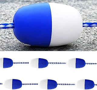 Schwimmbad-Seil-Trenner, 4,5 – 15,2 m, Sicherheits-Schwimmer-Set mit Edelstahl-Haken, langlebiger…