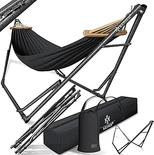 KESSER® Hängematte Vill mit Gestell Metall Faltbar verstellbar Stabiler Rahmen Indoor & Outdoor…