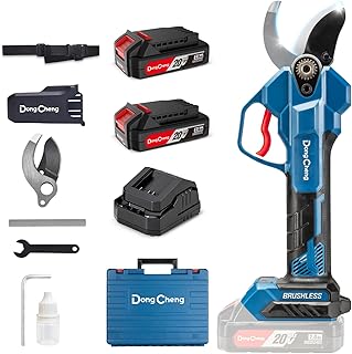 Dong Cheng Akku Astschere 20V, 4 Schnittstufen bis 35 mm, Professionelle Akku Gartenschere Bürst…