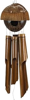 Artisanal Windspiel/Windglocke aus Bambus und Kokosnuss