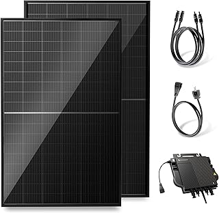 1000W Balkonkraftwerk – Balkonkraftwerk 800W komplett Steckdose – neuester 800 Watt Wechselrichte…