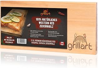 grillart® 2 Pack XL Grillbretter – Zedernholzbrett zum Grillen – Räucherbretter aus Zedernholz …