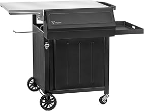 BBQ-Toro Grillwagen 100 x 73 x 91 cm | Schwarz | Grilltisch mit großer Arbeitsfläche | Grill Be…