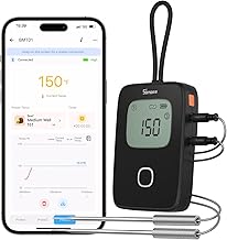 SONOFF BMT01 Fleischthermometer, Bratenthermometer Digital Mit 2 Sonden, Timer und Voreingestellt…