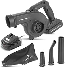 STAHLWERK 2-in-1 Akku-Laubbläser & Sauger MAG-20 ST – 20 V mit 2 Ah, kompakter Brushless Bläs…