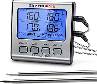 ThermoPro TP17 Digitales Grill-Thermometer Bratenthermometer Fleischthermometer Küchenthermomete…