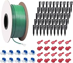 100m Universal Begrenzungskabel für Mähroboter + 50 Erdnägel + 10 Kabelverbinder + 10 Anschlus…