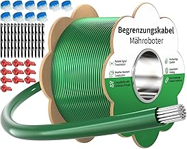 Begrenzungskabel Mähroboter – 100m Rasenroboter Begrenzungsdraht Set mit 50 Erdnägel +10 Verbin…