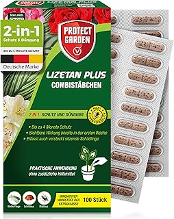 PROTECT GARDEN Lizetan Plus Combistäbchen, Langzeit-Schädlingsfrei und Premium-Dünger in Einem…