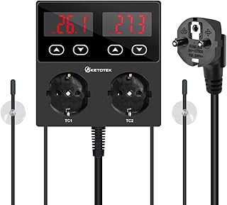 KETOTEK KT99pro Dualer digitaler Temperaturregler Ausgang 10A Relais Heizung Kühlung thermostatg…